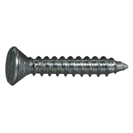 Midwest Fastener Sheet Metal Screw, #6 x 3/4 in, Zinc Plated Steel Flat Head Slotted Drive, 60 PK 61563